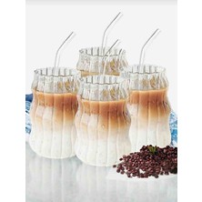 Taka Home 4 Adet Sukabağı Şekilli Soguk Kahve Bardagı Pipet Hedıyelı
