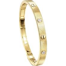 Sense of Atelier Core Taşlı Gold Kelepçe Bileklik Gold