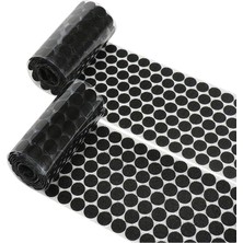 FourForce Magnet 100 Adet Arkası Yapışkanlı Siyah Yuvarlak Cırt Cırtlı Bant, Kaliteli Cırt Bant, Çap 1cm