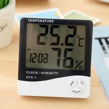 FourForce Iç Mekan Higrometre (Nem Ölçer) ve Termometre, Büyük Ekran, Masa Ayaklı, Asmalı, Mıknatıslı, Elektronik Sıcaklık ve Nem Ölçer