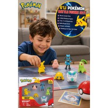 Toyfest Pokémon Battle Figure 6’lı Savaş Figürü Seti Pikachu Riolu Chikorita Jazwares 5 cm