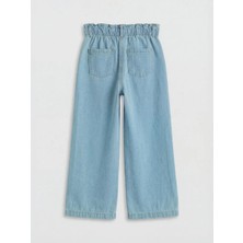 LC Waikiki Indigo Nakışlı Kız Çocuk Jean Pantolon