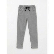 LC Waikiki Gri Beli Lastikli Slim Fit Erkek Çocuk Jean Pantolon