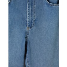 LC Waikiki Indigo Yüksek Bel Straight Fit Kadın Jean Pantolon