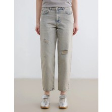LC Waikiki Indigo Boyfriend Kadın Jean Pantolon