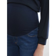 LC Waikiki Indigo Karın Panelli Mom Fit Hamile Jean Pantolon