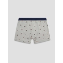 LC Waikiki Gri Pamuklu Esnek Erkek Boxer 3'lü