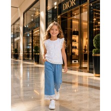 Sy Store Beyaz Tshirt & Denim Pantolon Takımı