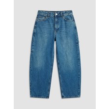 LC Waikiki Indigo Baggy Fit Kadın Jean Pantolon