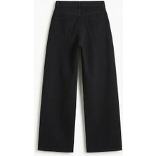 LC Waikiki Siyah Baggy Fit Kadın Jean Pantolon