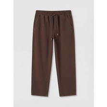 LC Waikiki Kahverengi Beli Lastikli Balloon Fit Kadın Jean Pantolon