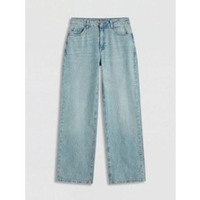 LC Waikiki Indigo Straight Fit Kadın Jean Pantolon