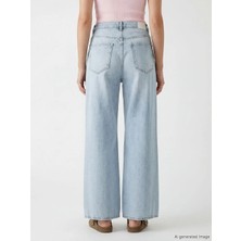 LC Waikiki Mavi Wideleg Kadın Jean Pantolon