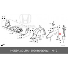 TŞT Honda City- 2021-2024  Ön Çamurluk Deliksiz Sol (My) (Oem NO:60261T00T00ZZ)