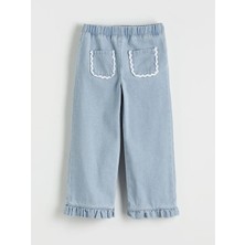 LC Waikiki Mavi Beli Lastikli Kız Çocuk Jean Pantolon