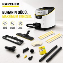 Karcher Çok Amaçlı Buharlı Temizlik Makinesi 2250W Ev Tipi Yüksek Basınçlı Buharlı Mop Fayans Parke ve Derz Temizleyici Kesintisiz Yoğun Buhar Gücü Sc 5 Deluxe Signature Line