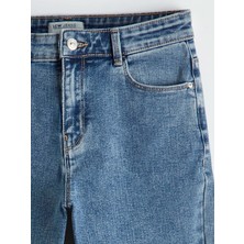 LC Waikiki Indigo Yüksek Bel Slim Fit Kadın Jean Pantolon