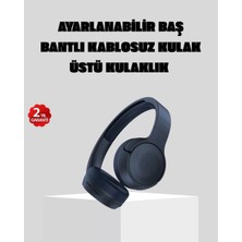 TeknoKapsül Kablosuz Bluetooth Kulaklık 5.0 Saat Kullanım Dinamik Sürücü Siyah