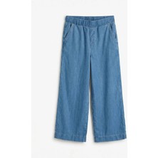 LC Waikiki Indigo Wideleg Kız Çocuk Jean Pantolon