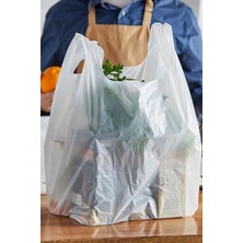 Maison Vyona A Kalite Beyaz Hışır Poşet 5 kg Büyük Boy Atlet Poşet