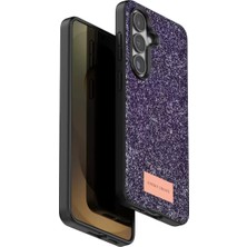 TeknoKapsül Onegif Galaxy S26 Bright Simli Kapak - Derin Mor