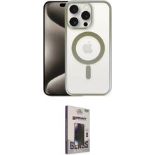 Cepte Najmaddin Apple Uyumlu iPhone 15 Pro Kılıf Siluet Çizgi Serisi Ikili Koruma Seti 20-26