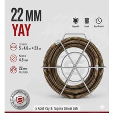 BİMEX Genel Eklenebilir Kanal Açma Yayı 22MM Tak-Çıkar 4.6mm  Ağır Hizmet  Boru Kırmaz Yay 23MT 4.60 x 5 Adet ve Dış Selesi