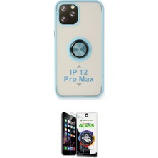 Cepte Najmaddin Apple Uyumlu iPhone 12 Pro Max Kılıf Yörünge Çizgi Ikili Koruma Seti 20-26