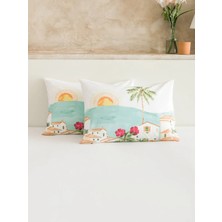 LC Waikiki Karışık Baskılı Pamuklu Yastık Kılıfı 2'li 50X70 cm