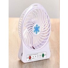 Qosrix Ultra Güçlü Esinti Portatif Mini USB Fan 3 Kademeli Şarjlı Masa Üstü Vantilatör Soğutucu Sessiz Ayarlanabilir Taşınabilir