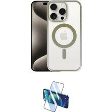Cepte Najmaddin Apple Uyumlu iPhone 15 Pro Max Kılıf Siluet Çizgi Serisi Ikili Koruma Seti 20-26