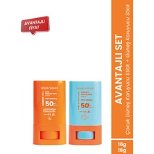 Bade Natural 50 Spf Güneş Koruyucu Stick 16G & 50 Spf Çocuk Güneş Koruyucu Stick 16G