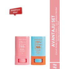 Bade Natural 50 Spf Ton Eşitleyici Pembe Güneş Koruyucu Stick 16G & 50 Spf Çocuk Güneş Koruyucu Stick 16G
