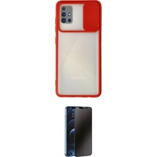 Cepte Najmaddin Samsung Uyumlu Galaxy A71 Kılıf Vadi Çizgi Ikili Koruma Seti 20-26