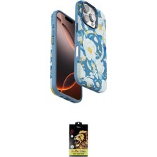 Cepte Najmaddin Apple Uyumlu iPhone 16 Pro Max Kılıf Siluet Doku Ikili Koruma Seti 20-26