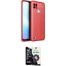 Cepte Najmaddin Realme Uyumlu C21 Kılıf Doruk Klasik Özel Seri Ikili Koruma Seti 20-26