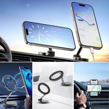 Hereveoyuncak Tüm Telefonlarla Uyumlu Manyetik Araç Telefonu Tutacağı Katlanır 360 Derece Dönen Telefonn Standı