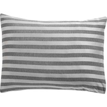 LC Waikiki Gri Çizgili Yastık Kılıfı 2'li 50X70 cm