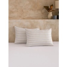 LC Waikiki Bej Çizgili Yastık Kılıfı 2'li 50X70 cm