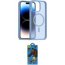 Cepte Najmaddin Apple Uyumlu iPhone 14 Pro Max Kılıf Siluet Minimal Prime Ikili Koruma Seti 20-26