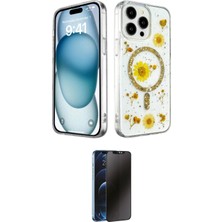 Cepte Najmaddin Apple Uyumlu iPhone 15 Pro Max Kılıf Kozmos Doku Ikili Koruma Seti 20-26