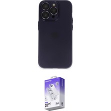 Cepte Najmaddin Apple Uyumlu iPhone 14 Pro Max Kılıf Ufuk Minimal Özel Seri Ikili Koruma Seti 20