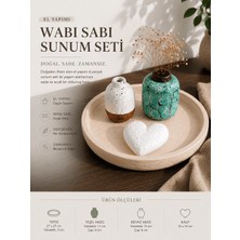 Art By Aslı Wabi Sabi El Yapımı 4 Parça Dekoratif Sunum Seti – Doğal ve Zamansız Tasarım