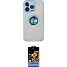Cepte Najmaddin Apple Uyumlu iPhone 15 Pro Max Kılıf Yörünge Çizgi Ikili Koruma Seti 20-26