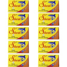 Atamanstore Shark Super Chrome Tıraş Bıçağı 10 Adet 5'li Kutu | 50 Adet Çift Kenarlı Yaprak Jilet