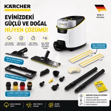 Karcher Buharlı Mop Temizlik Makinesi 4 Bar Evcil Hayvan Dostu Kimyasalsız Fayans Derz Parke Zemin Temizleyici Buharlı Paspas Sc 5 Deluxe Signature Line