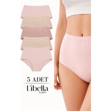 Libella İç Giyim Kadın 5'li Likralı Ekstra Yüksek Bel Külot Pastel Renk