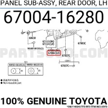 TŞT Toyota Rav4- 2018-2024  Arka Kapı Komple Sağ (Icelı/çekomastıklı)(Tw) Oem No (6700342190)