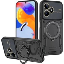 Durukar®  Realme C53 Kılıf Joy Lens Standlı Kapak - Siyah