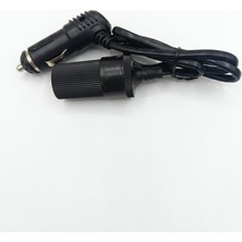 Geseus Araç Çakmaklık Uzatma Kablosu 12-24 Volt 10 Amper 2 X1 mm Ttr Bakır 75CM-SIYAH